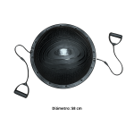 Media Pelota Tipo Bosu 58 Cm con Líneas para Entrenamiento - Imagen 2