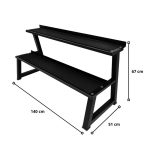 Rack para Kettlebells Organizador de Pesas Rusas 2 Niveles - Imagen 3