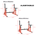Rack de Sentadillas Ajustable Multifuncional Para Barras - Imagen 2