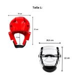 Casco de Taekwondo con Máscara Transparente Talla S M L - Imagen 5