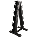 Rack para Mancuernas de 5 Pares Estructura Vertical de Acero - Imagen 3