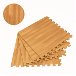 Pack 4 Tatamis Diseño de Madera 60x60x2 Cm Encastrable