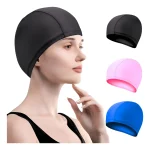Gorro de Piscina Elástico y Suave de Tela para Adultos y Niños