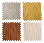 Pack 4 Tatamis Diseño de Madera 60x60x2 Cm Encastrable