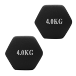 Par de Mancuernas hexagonales de neopreno 4kg c/u Total 8kg - Imagen 6