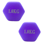 Par Mancuernas Hexagonales Neopreno 1kg total 2 Kg - Imagen 7