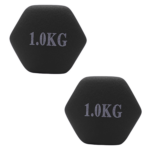 Par Mancuernas Hexagonales Neopreno 1kg total 2 Kg - Imagen 5