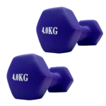 Par de Mancuernas hexagonales de neopreno 4kg c/u Total 8kg - Imagen 7