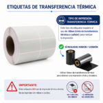 Rollo Etiquetas Adhesivas Térmicas 50mmx25mm - Imagen 3