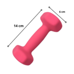 Par de Mancuernas hexagonales de neopreno 1kg c/u Total 2kg - Imagen 2
