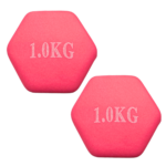 Par de Mancuernas hexagonales de neopreno 1kg c/u Total 2kg - Imagen 3
