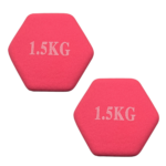 Par de Mancuernas hexagonales de neopreno 1.5kg c/u Total 3kg - Imagen 4