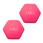 Par de Mancuernas hexagonales de neopreno 3kg c/u Total 6kg - Imagen 4