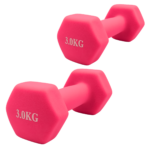 Par de Mancuernas hexagonales de neopreno 3kg c/u Total 6kg