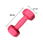 Par de Mancuernas hexagonales de neopreno 4kg c/u Total 8kg - Imagen 2