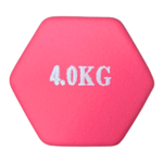 Par de Mancuernas hexagonales de neopreno 4kg c/u Total 8kg - Imagen 4