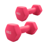 Par de Mancuernas hexagonales de neopreno 4kg c/u Total 8kg