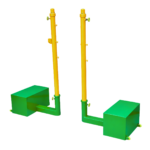 Set 2 Parante Poste De Voleibol Robusto Regulables Ruedas