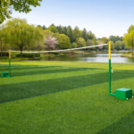 Set 2 Parante Poste De Voleibol Robusto Regulables Ruedas - Imagen 4