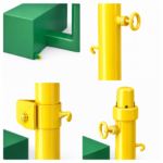 Set 2 Parante Poste De Voleibol Robusto Regulables Ruedas - Imagen 2