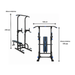 Máquina Multifuncional para Dominadas, Fondos y Abdominales - Imagen 3
