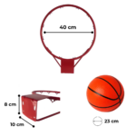 Set Aro de Básquetbol Infantil con Pelota y Bomba – Fácil Instalación - Imagen 2