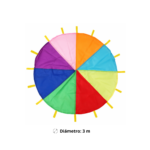 Paracaídas Didáctico para Juegos y Coordinación 3 m - Imagen 2