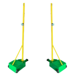 Set 2 Parante Poste De Voleibol Robusto Regulables Ruedas + Malla Badminton - Imagen 5