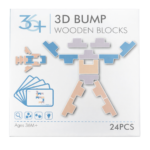 Bloques De Construcción Madera 3d Encajables 24 Piezas - Imagen 2