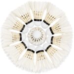 Set 12 Plumas Badminton Plumilla Volante De Plumas Natural - Imagen 3