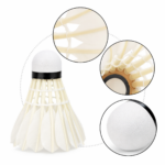 Set 12 Plumas Badminton Plumilla Volante De Plumas Natural - Imagen 4