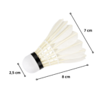 Set 12 Plumas Badminton Plumilla Volante De Plumas Natural - Imagen 2
