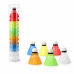 Set 12 Plumas De Badminton Plumilla Volantes Plumilla Nylon