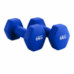 Par de Mancuernas 6 kg c/u Total 12 kg Hexagonales de Neopreno