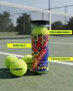 Set 3 Pelotas De Padel Presurizadas Con Tubo Protector - Imagen 3