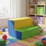 Escalera Psicomotricidad De Espuma 2 Niveles Niños 60x40cm - Imagen 2