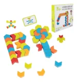Bloques De Madera Encajable 42pcs Juego Didáctico Infantil
