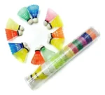 Set 12 Plumas De Badminton Plumilla Volantes Plumilla Nylon - Imagen 2