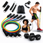 Set de 11 Bandas Tubulares + Mancuerna 6 kg c/u Total 12 kg