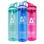 Botella Deportiva Plástica con Tapa Abatible y Filtro Interior