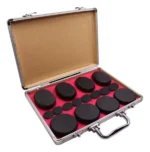 Set de 16 Piedras Calientes para Masaje con Calentador + Maleta
