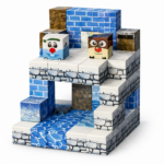 Set bloques magnéticos de invierno estilo Minecraft (76 piezas) - Imagen 3