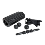 Kit 5 Masajeador Muscular: Foam Roller, Rodillo, Pelotas y Banda