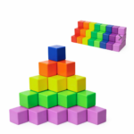 Set 100 Bloques Construcción De Madera Montessori - Imagen 3