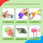 Set 8 Pelotas Sensoriales Texturizadas Antiestrés Para Estimulación  - Imagen 3