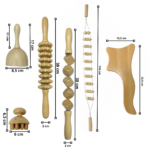 Set de Masajeadores de Madera Multifuncional para Relajación y Recuperación Muscular - Imagen 2