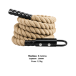 Cuerda Para Trepar De Cañamo Yute Con Anclaje de 5mts X 25mm - Imagen 2