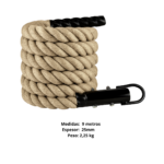 Cuerda Para Trepar De Cañamo Yute Con Anclaje 9mts X 25mm - Imagen 2