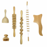Set de Masajeadores de Madera Multifuncional para Relajación y Recuperación Muscular
