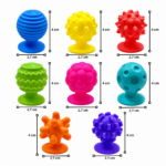 Set 8 Pelotas Sensoriales Texturizadas Antiestrés Para Estimulación  - Imagen 3